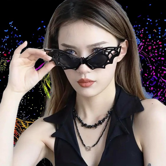 Accessories - Gothic Bat Eyes Party Male And Female Special-shaped Glasses‎ Props Photo Prop
